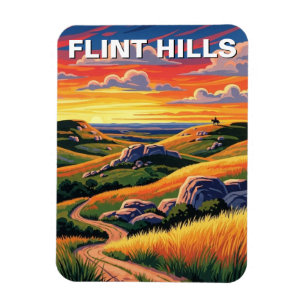 Íman Viagem e Lembrança das Flint Hills do Kansas