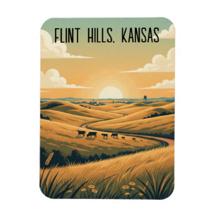 Íman Viagem e Lembrança das Flint Hills do Kansas