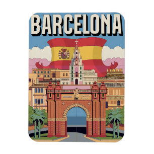 Íman Viagem espanha vintage barcelona Arc de Triomf pre