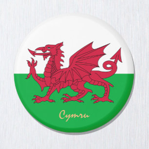 Íman Viagem, férias, esportes e Cymru, Welsh Flag & Wa