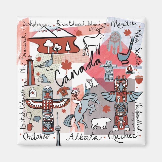 Íman Viagem global - Canadá (Frente)