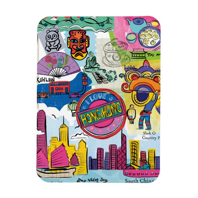 Íman Viagem global - Hong Kong (Vertical)