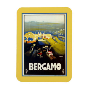Íman Viagem italiano de Bergamo do 1920 do vintage