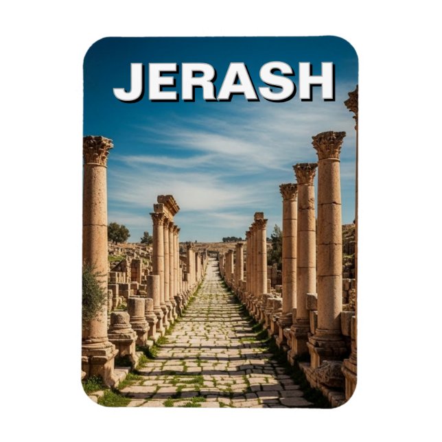 Íman Viagem Jerash Jordânia (Vertical)
