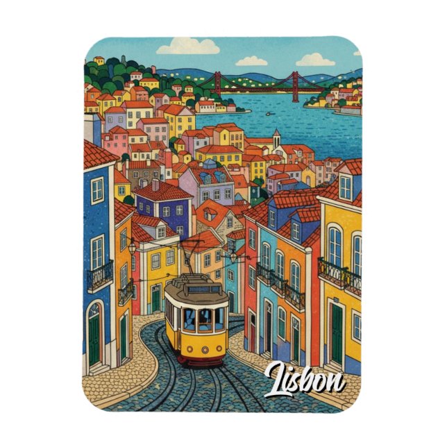 Íman Viagem Lisboa Portugal  (Vertical)