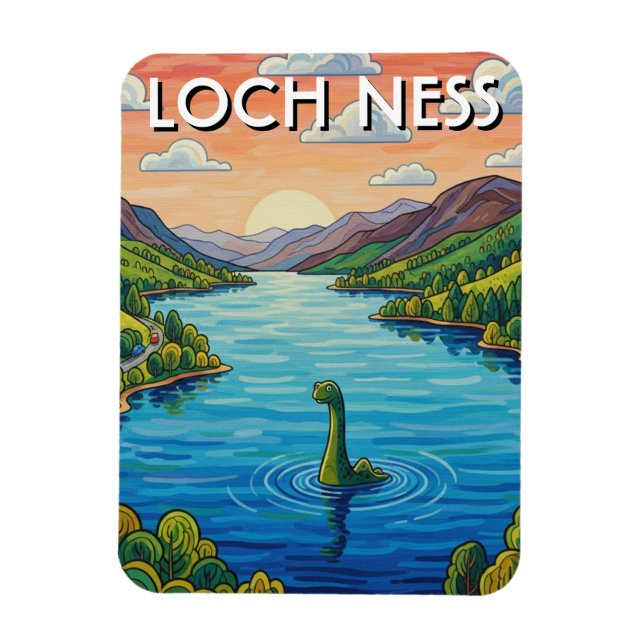 Íman Viagem Loch Ness Nessie (Vertical)