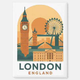 Íman Viagem Londres Inglaterra Vintage | Retro