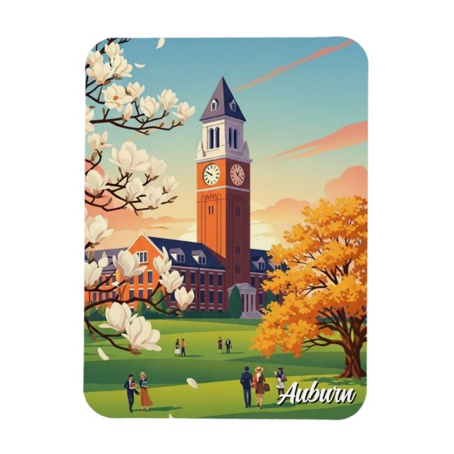 Íman Viagem para Auburn Alabama (Vertical)