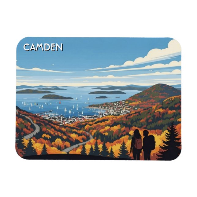 Íman Viagem para Camden Maine (Horizontal)