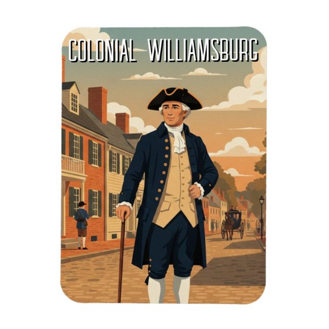 Íman Viagem para Colonial Williamsburg Virgínia (Vertical)