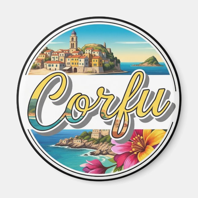 Íman Viagem para Corfu Grécia (Frente)