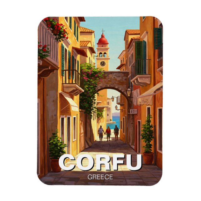 Íman Viagem para Corfu Grécia (Vertical)