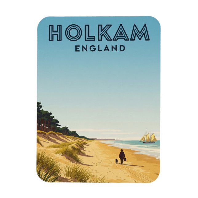 Íman Viagem para Holkham Norfolk Inglaterra (Vertical)