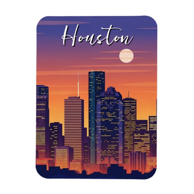 Íman Viagem para Houston Texas (Vertical)