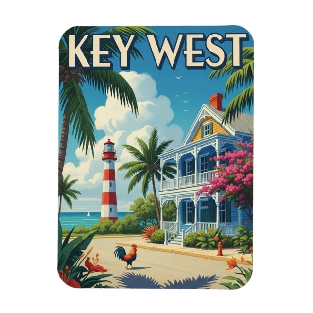 Íman Viagem para Key West Flórida (Vertical)