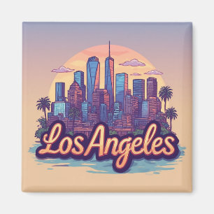 Íman Viagem para Los Angeles Califórnia Cidade Retro