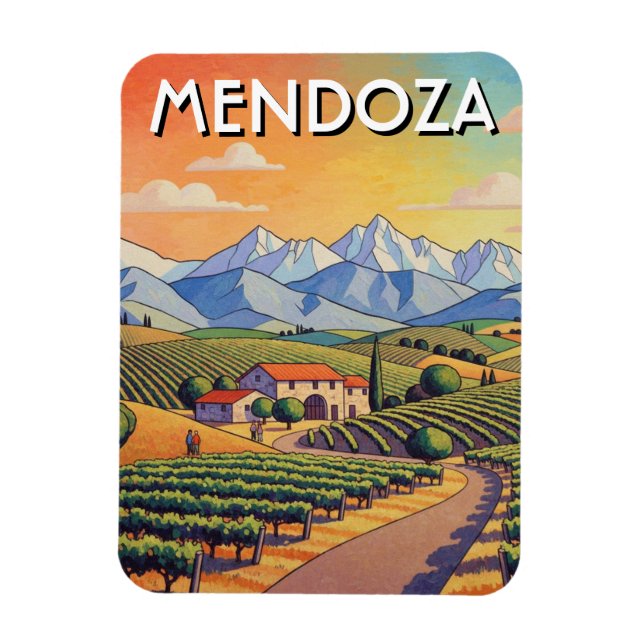 Íman Viagem para Mendoza Argentina (Vertical)