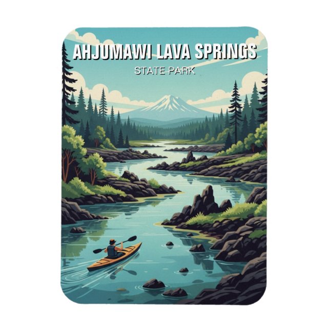 Íman Viagem para o Parque Estadual Ahjumawi Lava Spring (Vertical)