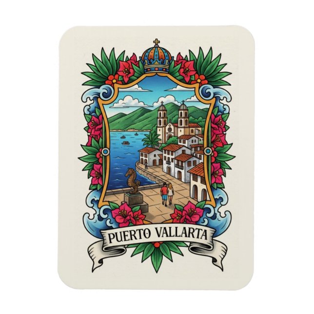 Íman Viagem para Puerto Vallarta México (Vertical)