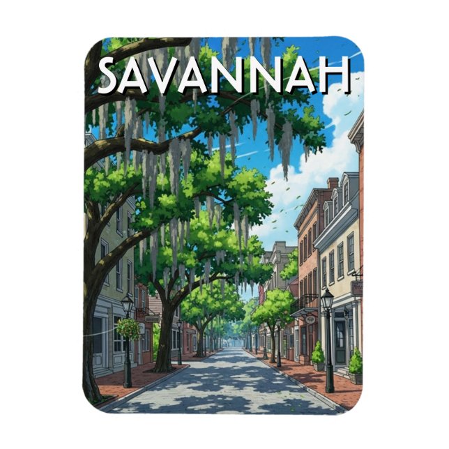 Íman Viagem para Savannah Geórgia (Vertical)