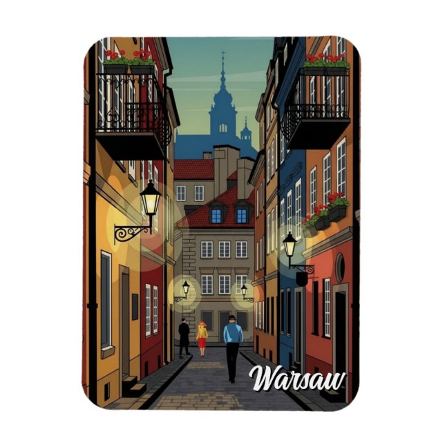 Íman Viagem para Varsóvia Polônia (Vertical)