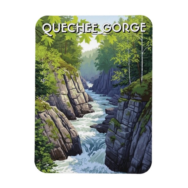 Íman Viagem para Vermont Quechee Gorge (Vertical)