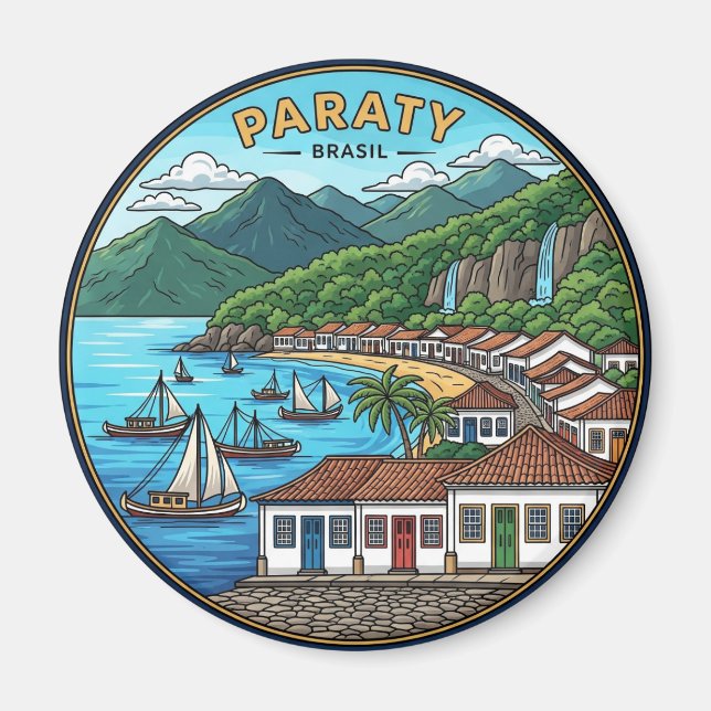 Íman Viagem Paraty Brazil (Frente)