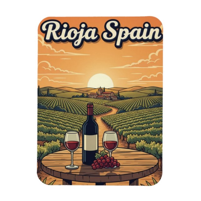 Íman Viagem pela La Rioja Espanha (Vertical)