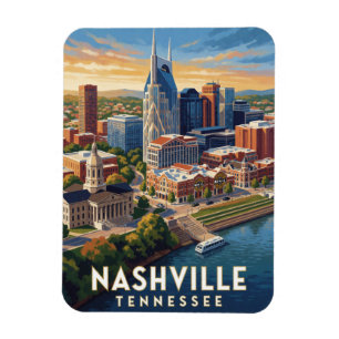 Íman Viagem pela Linha do Horizonte de Nashville Tennes