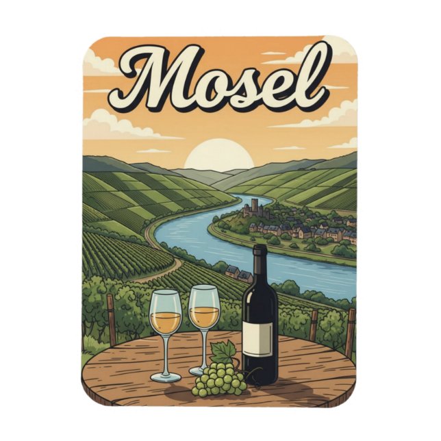Íman Viagem pela Mosel Alemanha (Vertical)