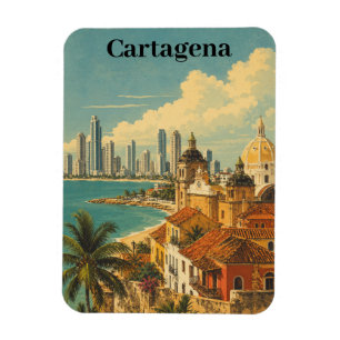 Íman Viagem pelo Caribe Cartago Colômbia Vintage