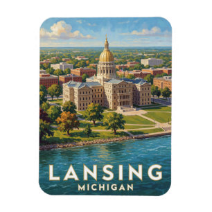 Íman Viagem pelo Rio Grand em Lansing Michigan 🚗