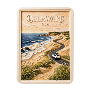 Íman Viagem por Delaware Texturizada Estrada Costeira V