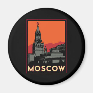 Íman viagem retro do art deco de Moscovo Rússia kremli