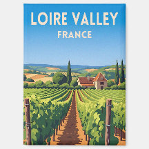 Viagem Retro Vintage Vale do Loire França Vinhedo