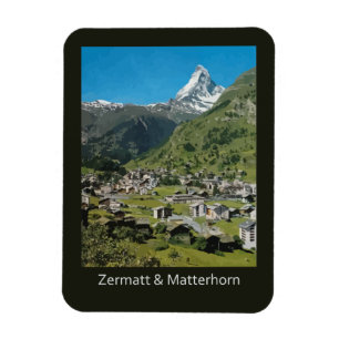 Íman Viagem retro Zermatt do suíço e montagem