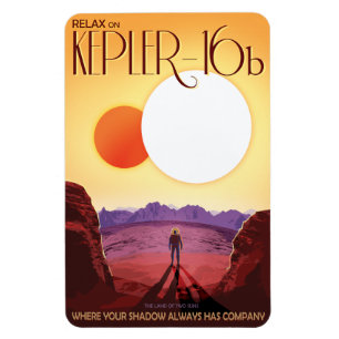 Íman Viagem Sci-Fi Ad, Planet Kepler-16b