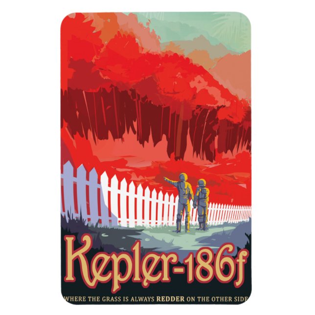 Íman Viagem Sci-Fi Ad, Planet Kepler-186f (Vertical)