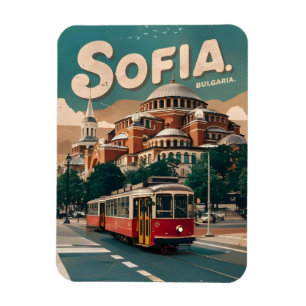Íman Viagem Sófia, búlgaria presentes vintage bonde da