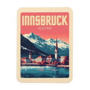 Íman Viagens retrô Innsbruck Tirol - Presentes dos Alpe