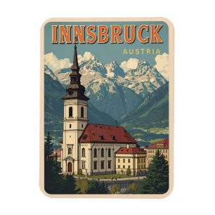 Íman Viagens retrô Innsbruck Tirol - Presentes dos Alpe