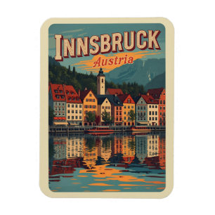 Íman Viagens retrô Innsbruck Tirol - Presentes dos Alpe