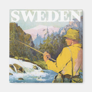 Íman Viagens vintage à Suecia, Pesca desportiva do pes