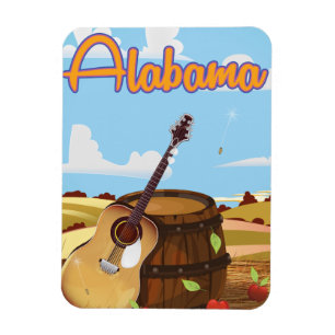 Íman viagens vintage Alabama poster