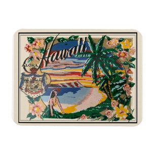 Íman Viagens vintage Aloha Hawaii 
