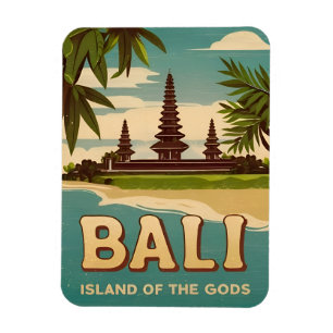 Íman Viagens vintage Bali Indonésia - Gráfico Retroativ