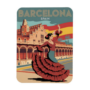 Íman Viagens vintage barcelona espanha flamenco present