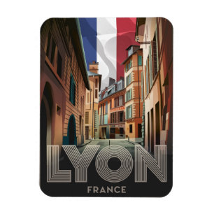Íman Viagens vintage cidade de LYON francesa Rhône Alpe