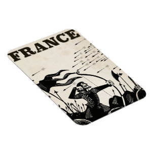 Íman viagens vintage da França. carro medieval clássi