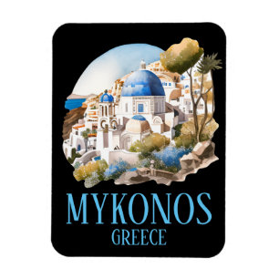 Íman Viagens vintage da ilha grega Grécia Mykonos